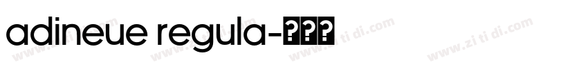 AdiNeue Regula字体转换